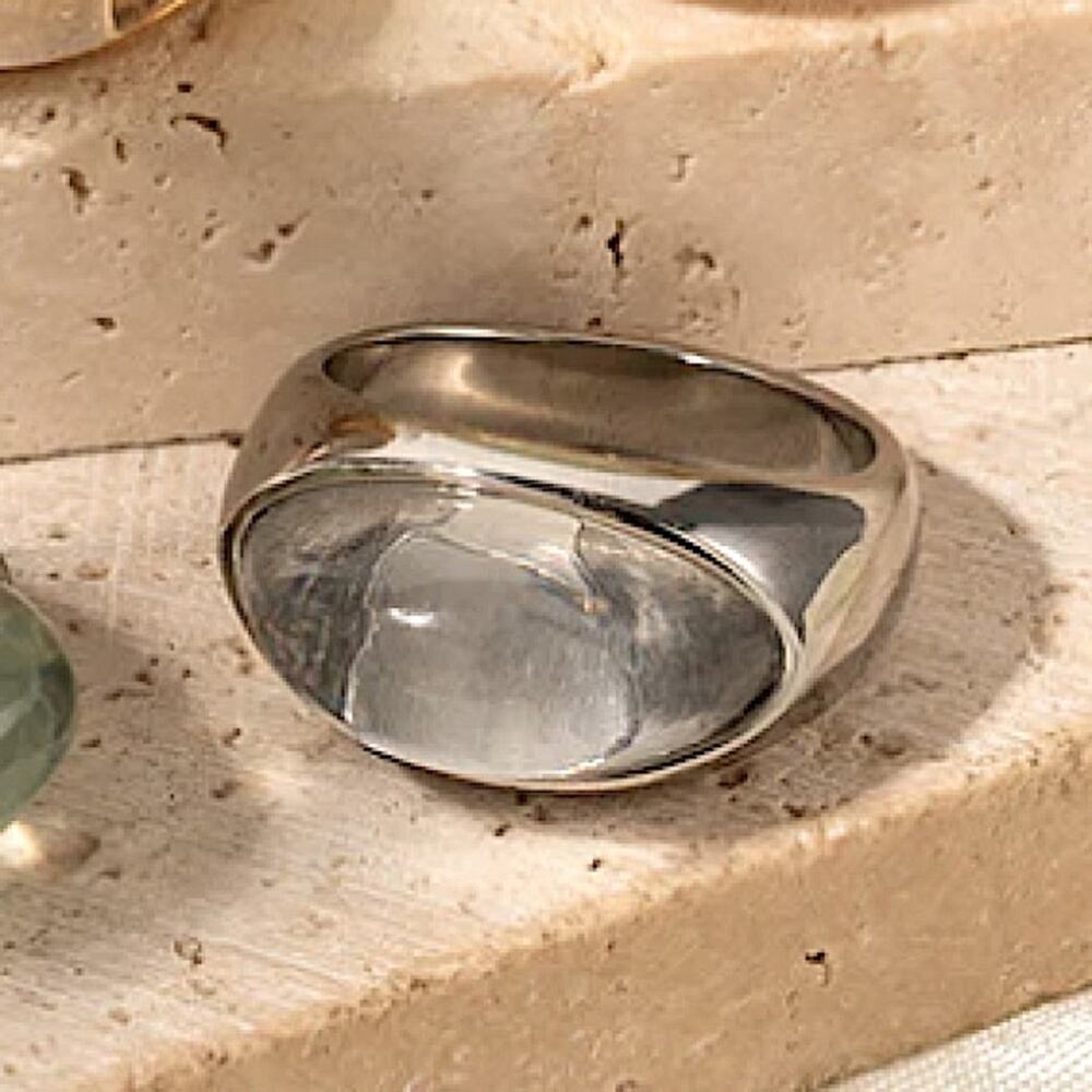 Spectra 18k gold classic fashion inlaid gemstone design simple style ring - Picture 2 of 10